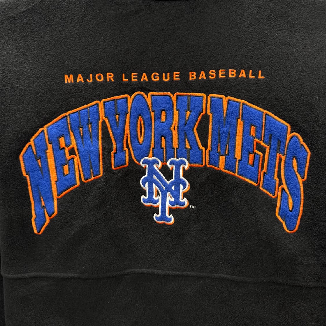 00s MLB X 뉴욕 메츠 플리스 자켓 후면 빅로고 포인트 블랙 상품이미지6