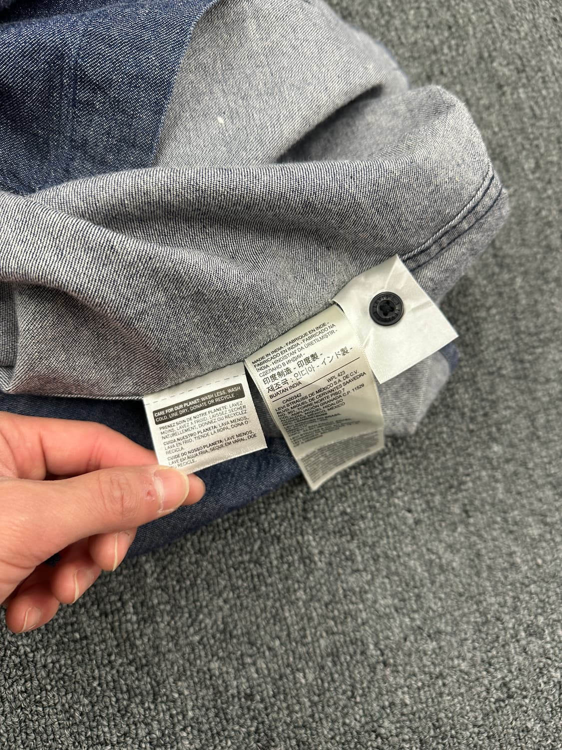 M) 리바이스 인디고 블루 데님 셔츠 남방 상품이미지7