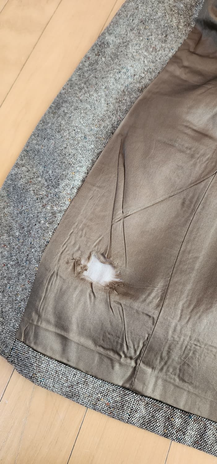 브라운/그레이 모직 자켓 L(하자) 상품이미지9