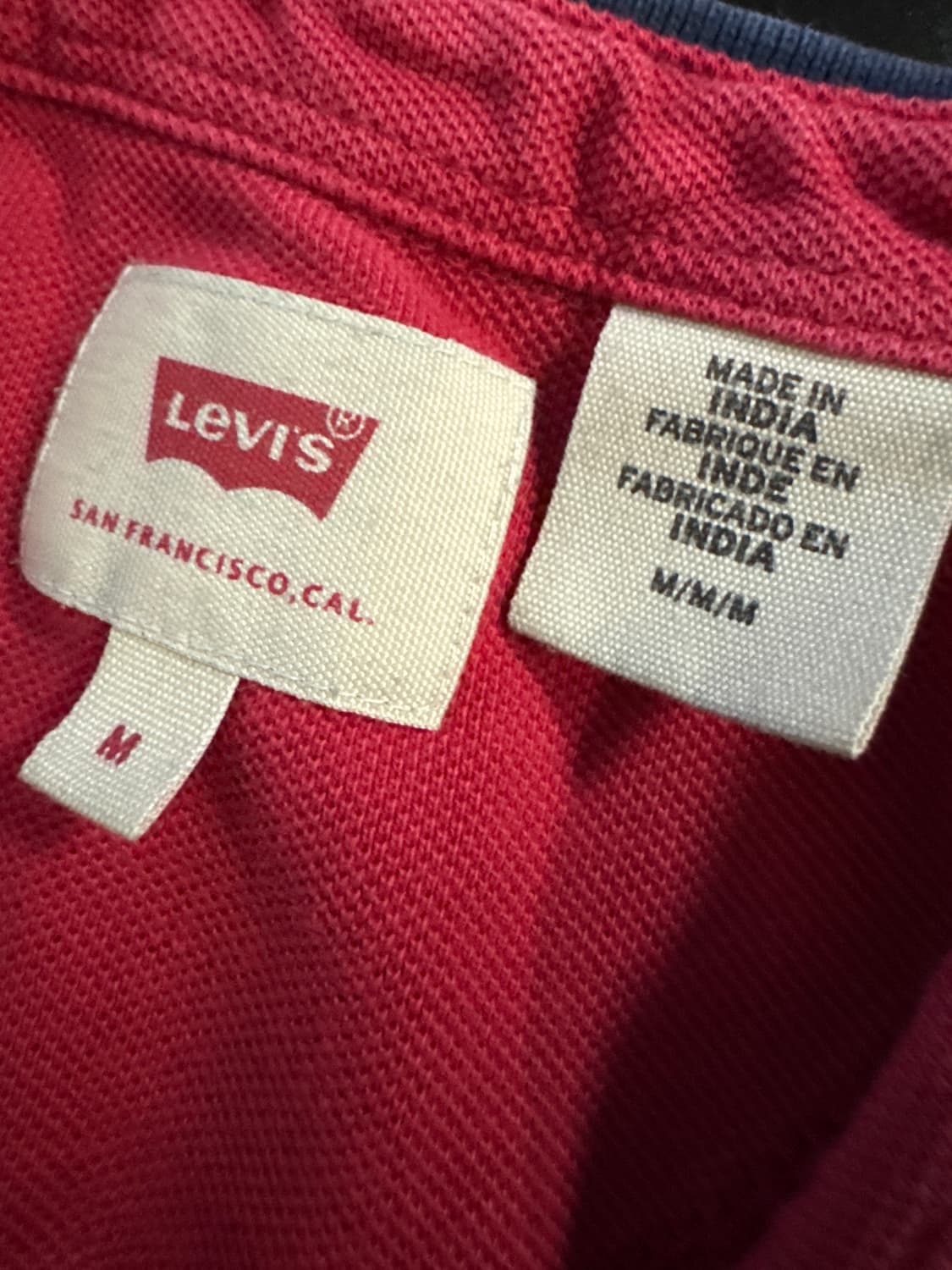 리바이스 스몰 로고 폴로 반팔 카라 티셔츠 M 네이비 상품이미지3