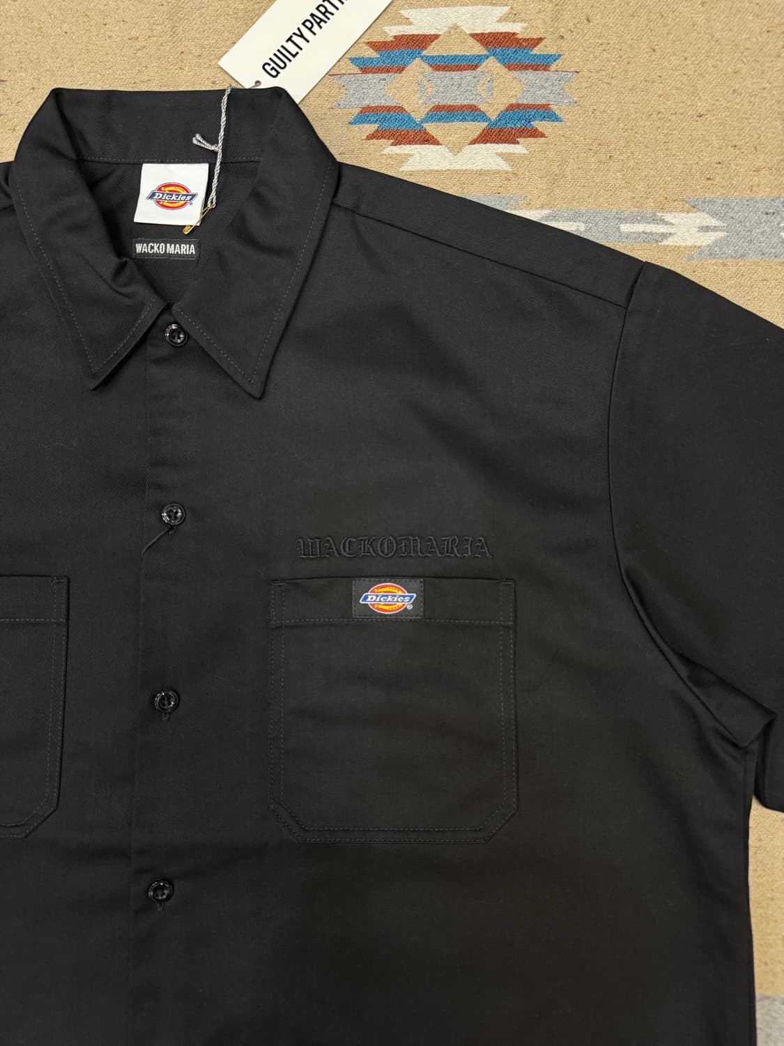 [L] 와코마리아 x 디키즈 워크 셔츠 블랙 (Type-2) 상품이미지5