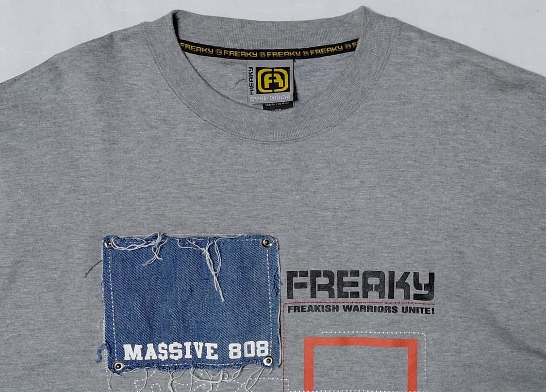 [희귀/3L] FREAKY(프리키) 올드스쿨 데님 패치 롱 슬리브 상품이미지2