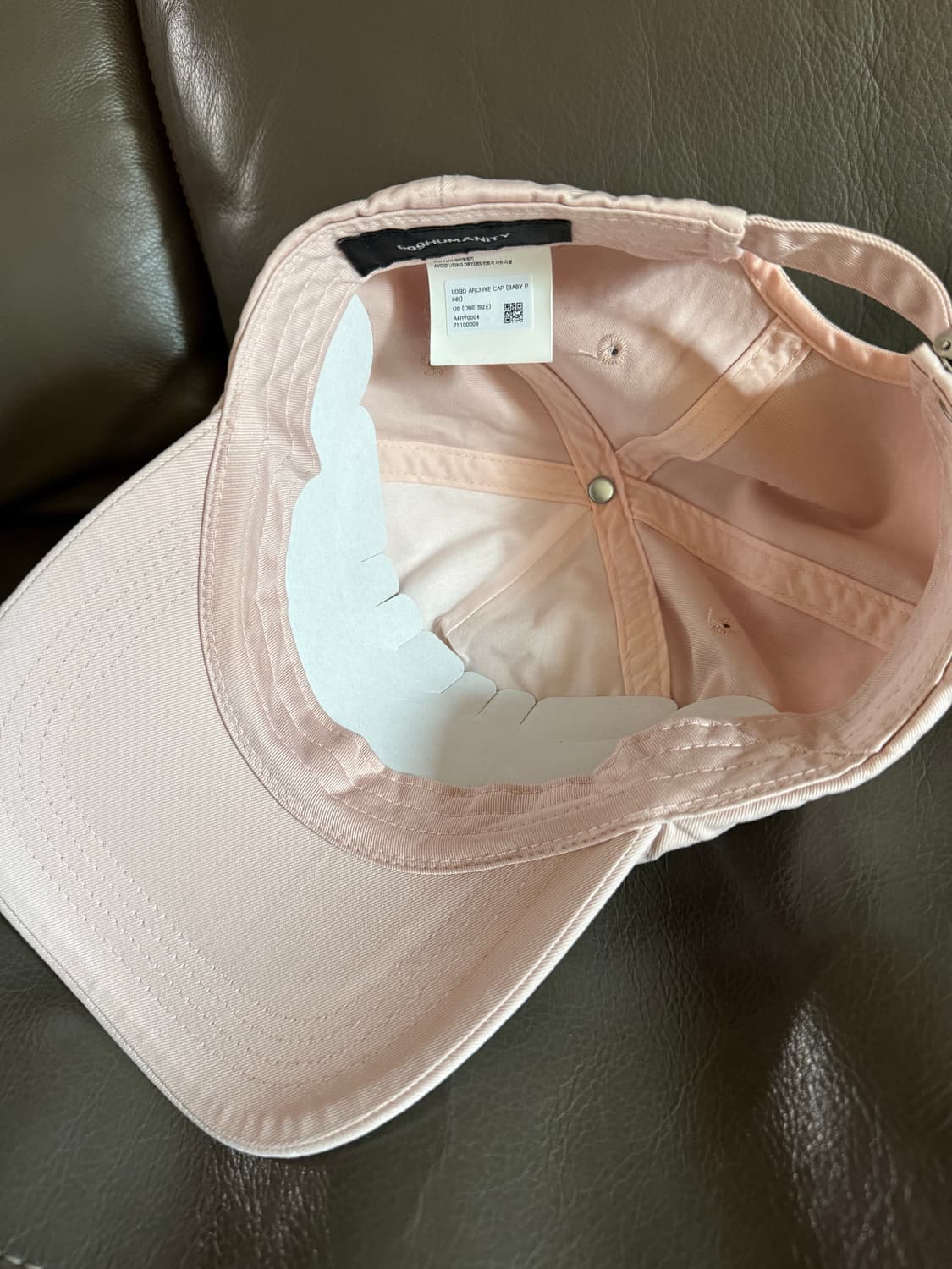 999휴머니티 로고 아카이브 캡 베이비 핑크 상품이미지3