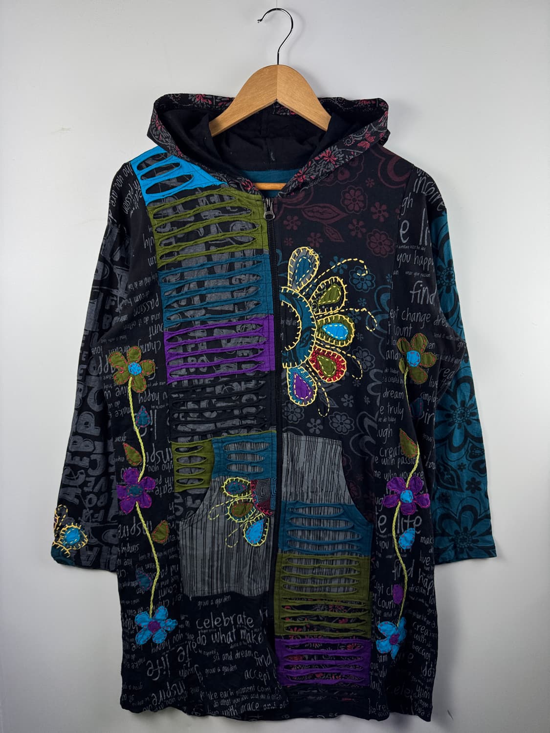 JPN 히피 패치 카르마 롱후드집업1751 상품이미지1