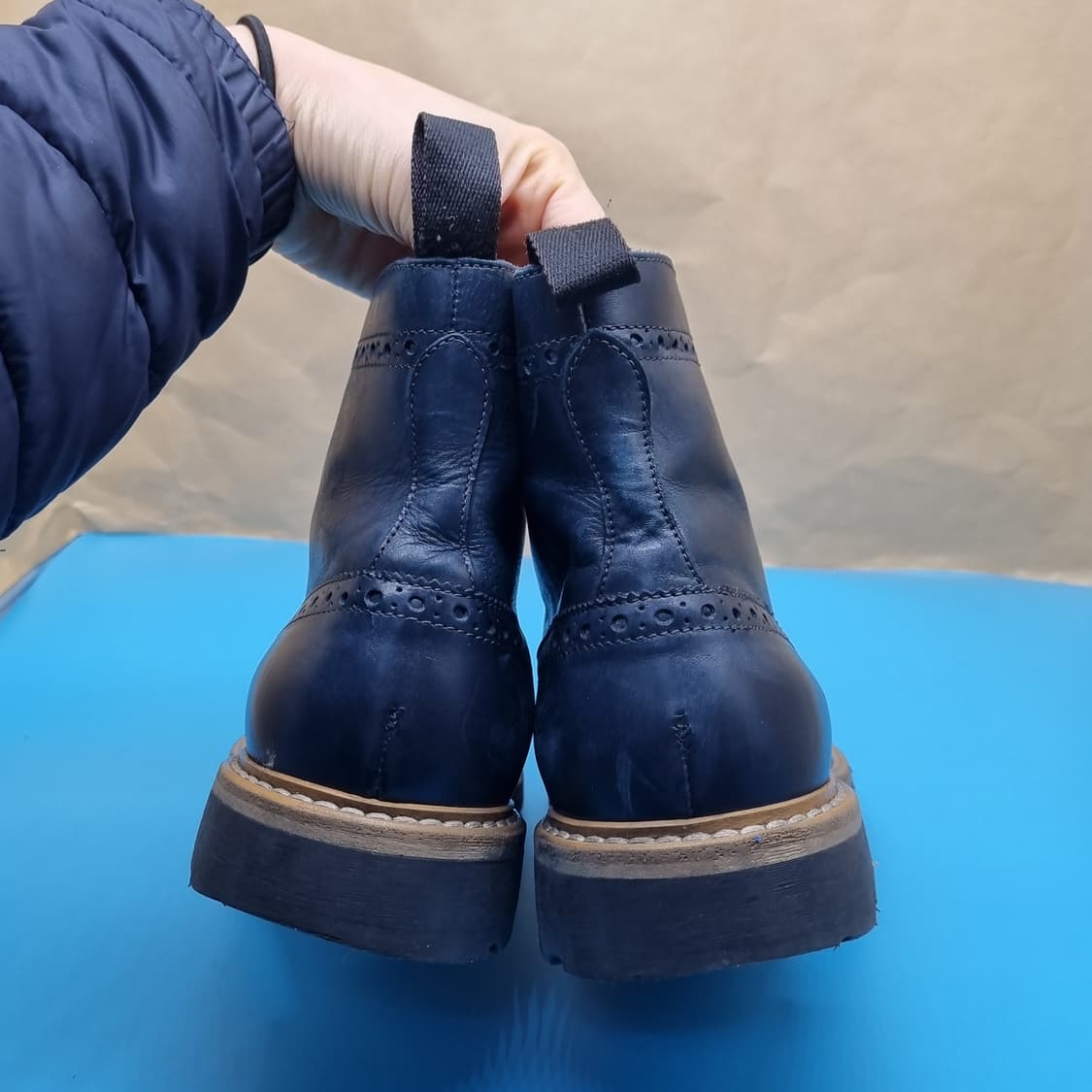 장까를로모렐리 가죽부츠 실사이즈255 상품이미지4