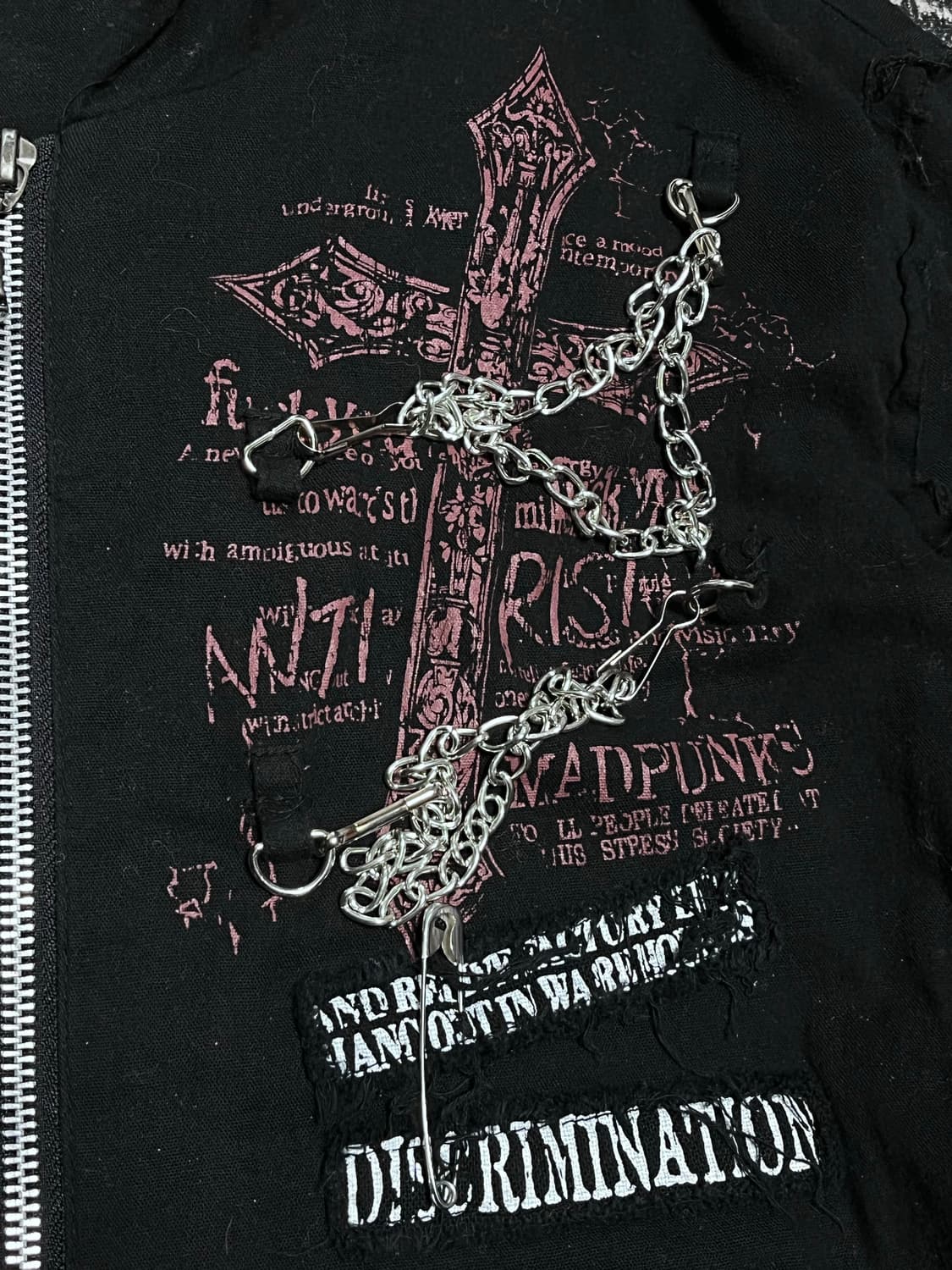 Mad Punk chain hooded zip-up L 상품이미지3