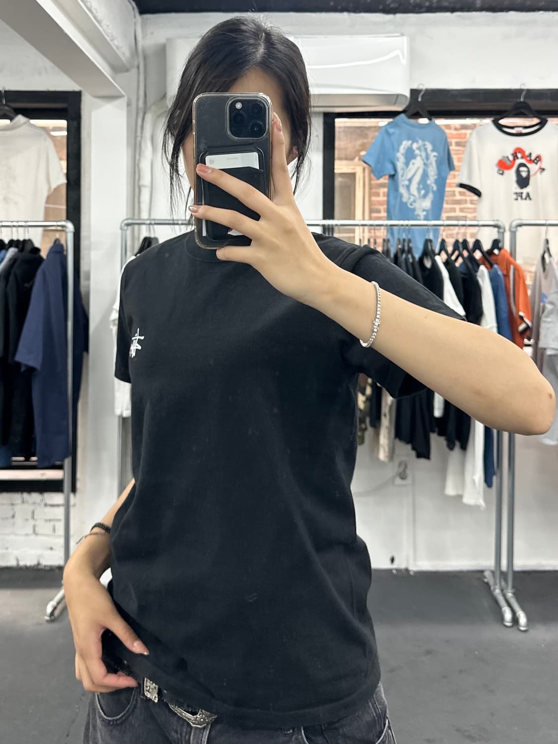 스투시 베이직 로고 티셔츠 상품이미지2