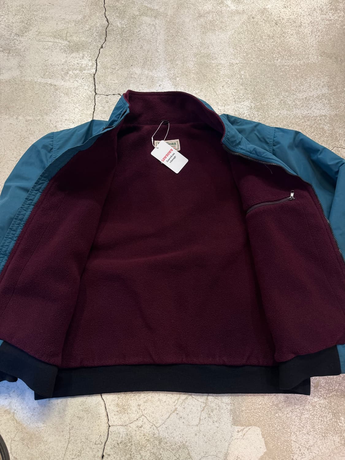 90s 엘엘빈 웜업 플리스 라이닝 자켓 상품이미지4