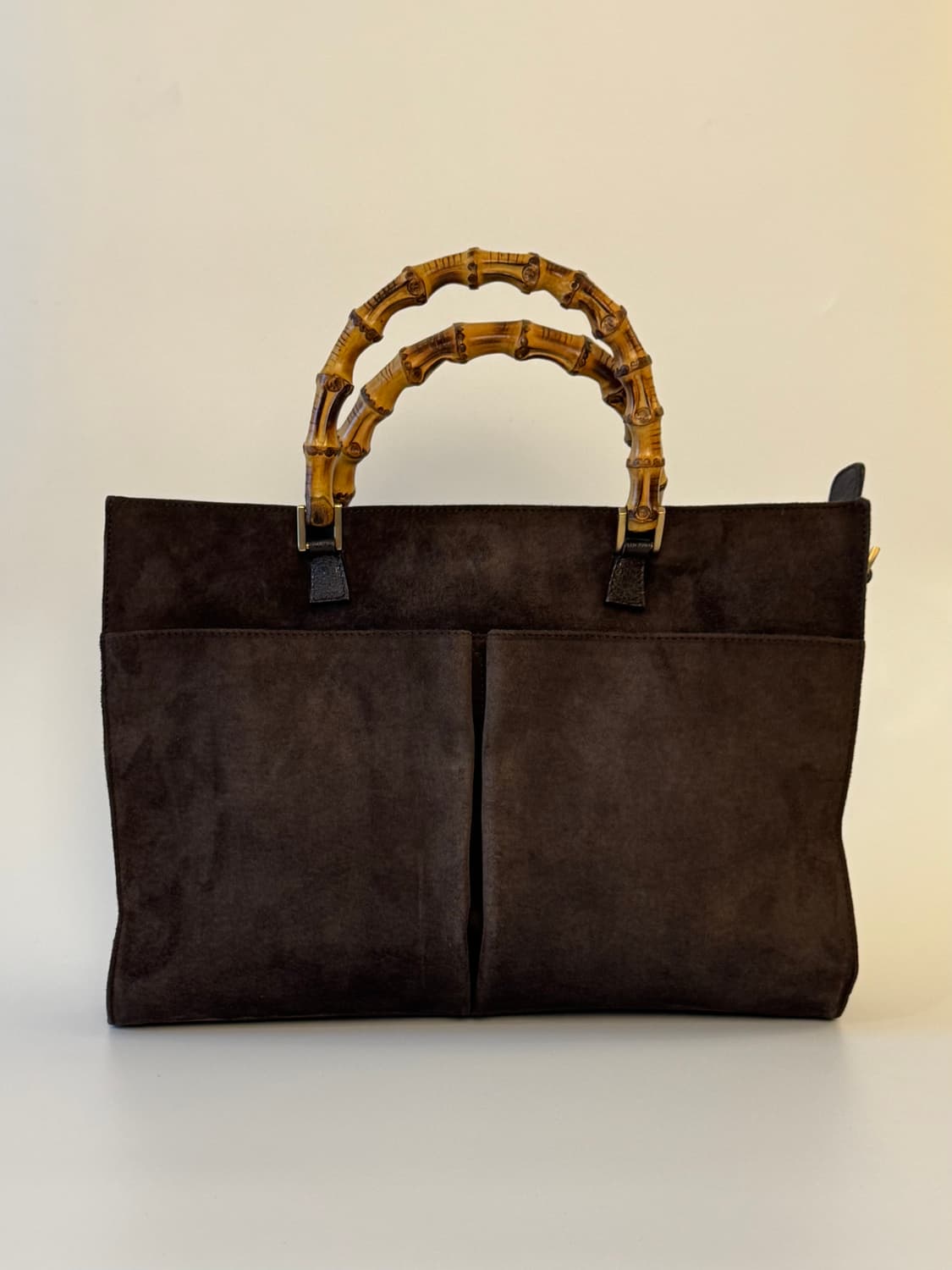 GUCCI(구찌) 뱀부 스웨이드 토트백 상품이미지1