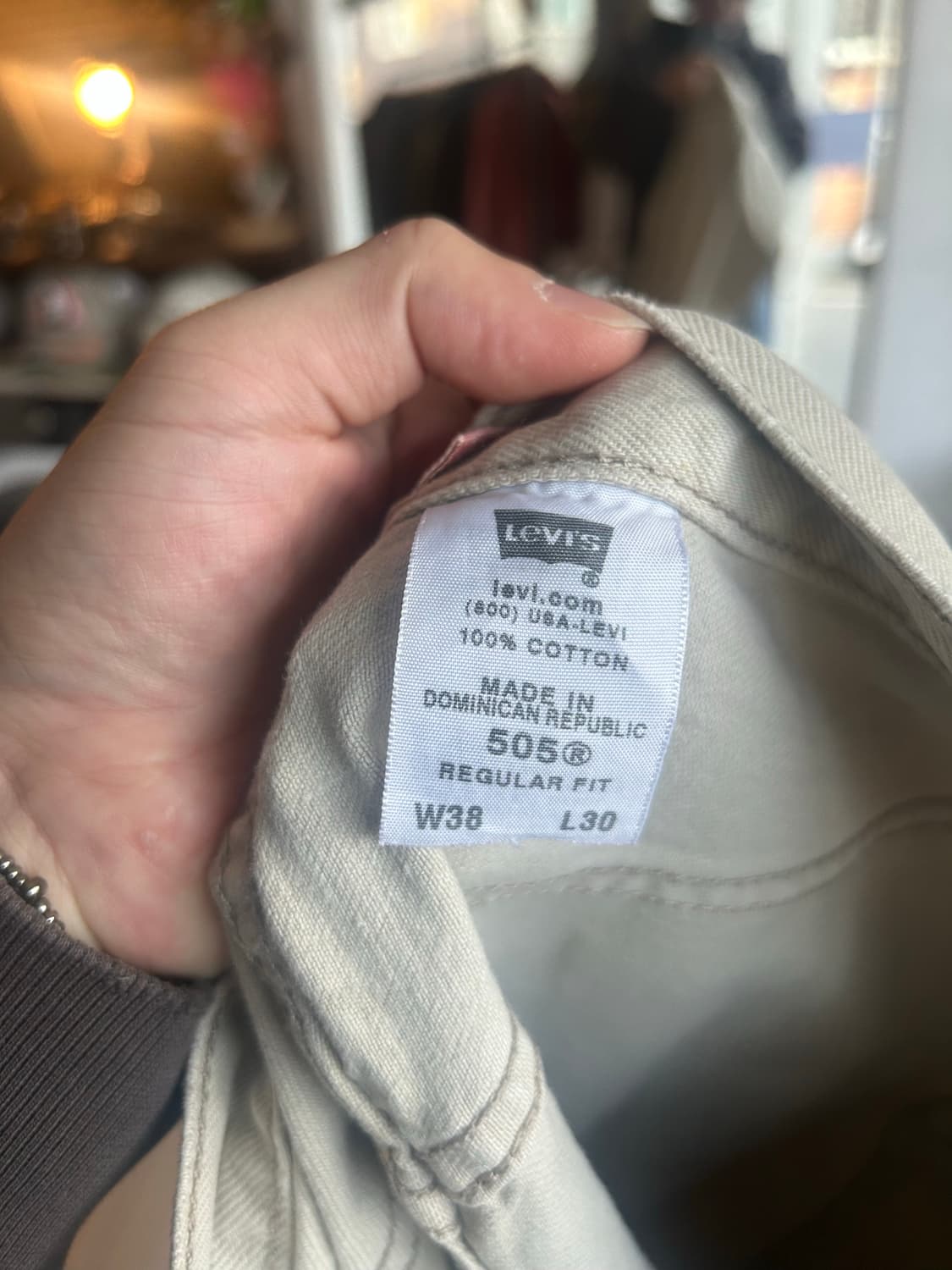 00‘s 리바이스505 크림진 38(36)in 상품이미지6