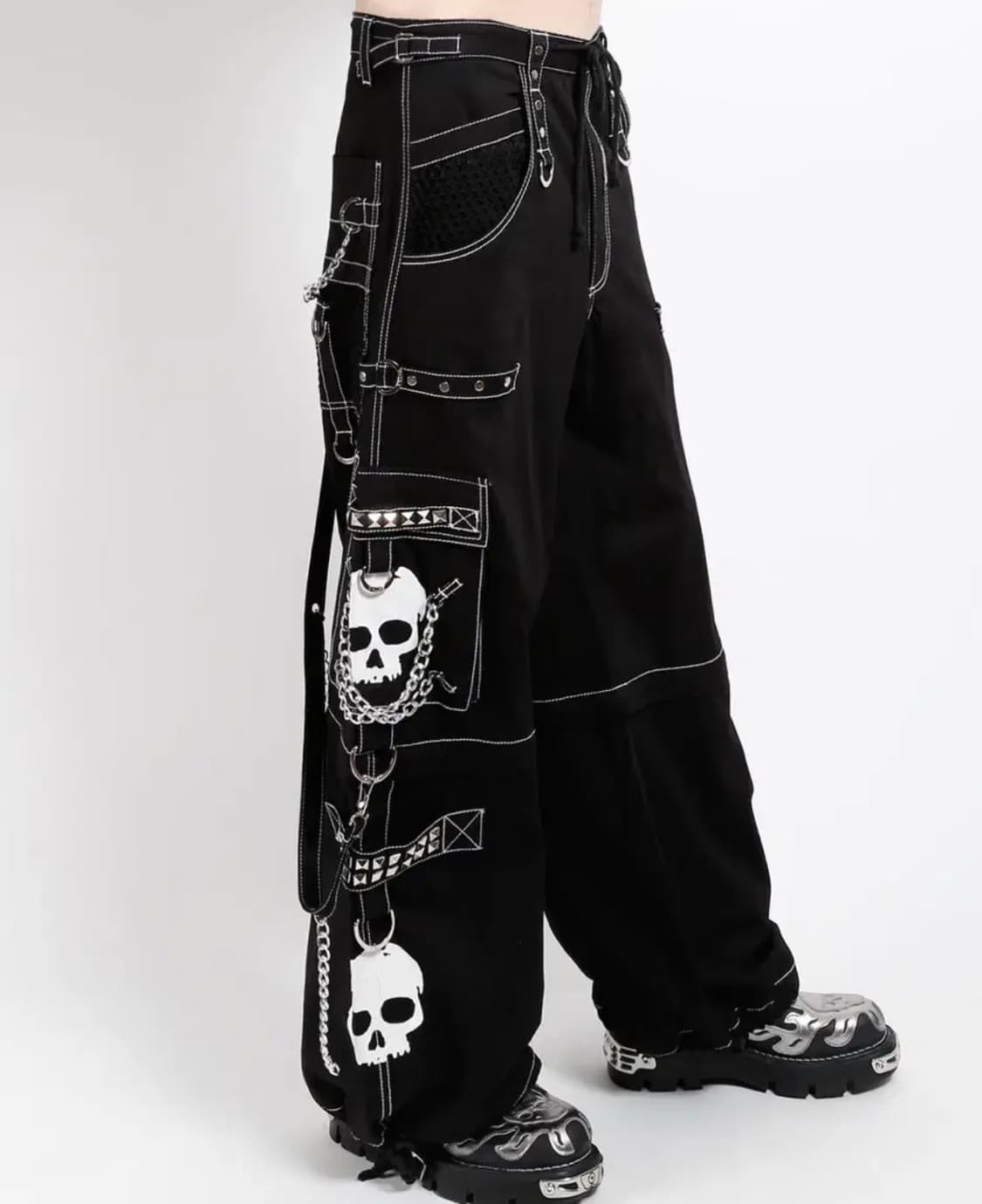 트립 Tripp nyc 슈퍼스컬 다크스트릿 체인 팬츠 L 고스펑크  상품이미지3