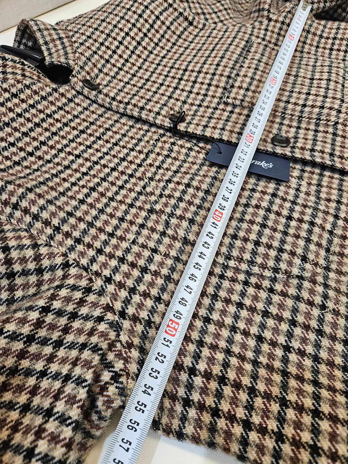 새 상품) 드레익스 체크 트위드 아티스트 초어 자켓 40 상품이미지6