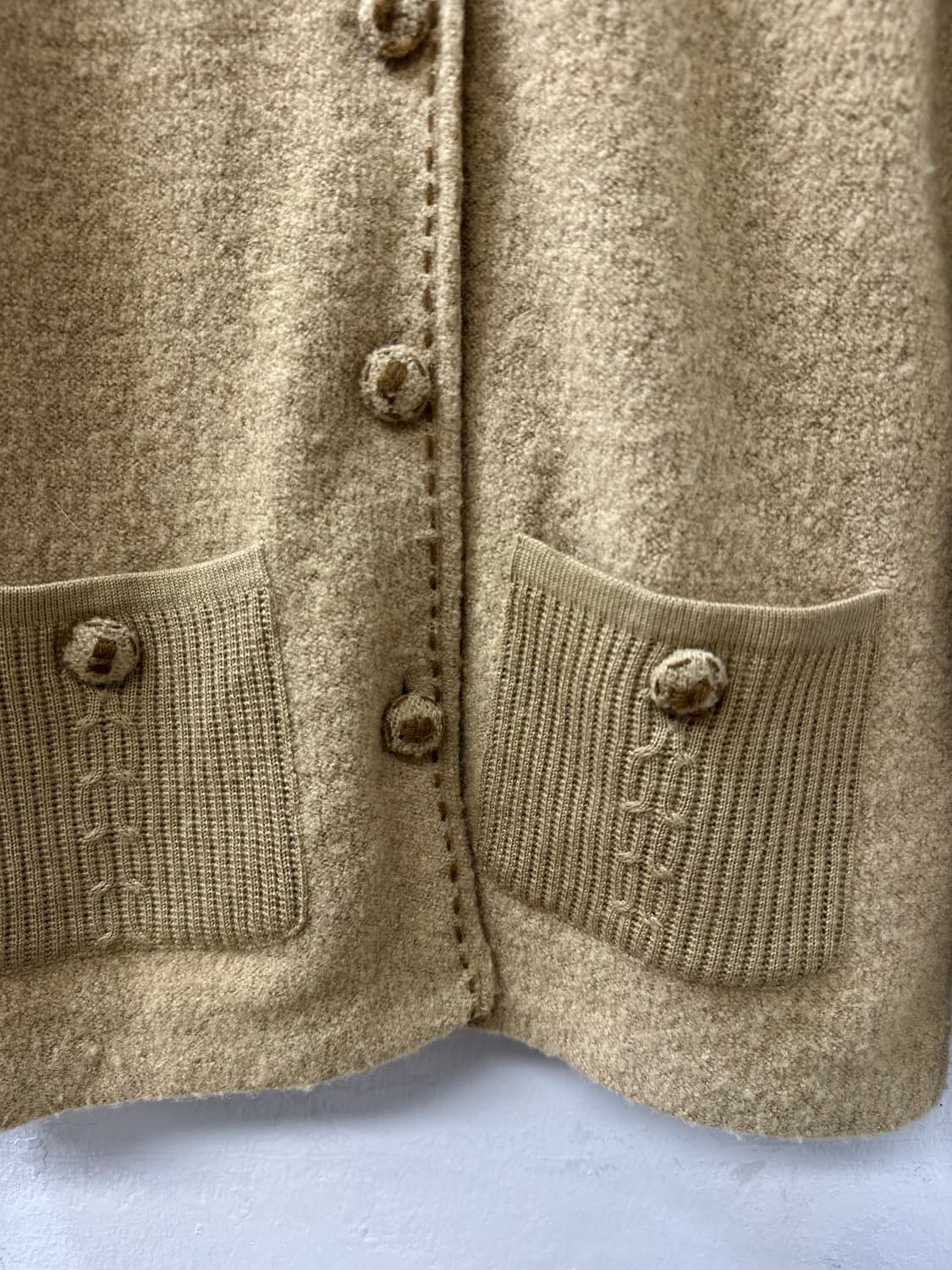 일본빈티지 울 니트 칼라 코트 자켓 상품이미지3