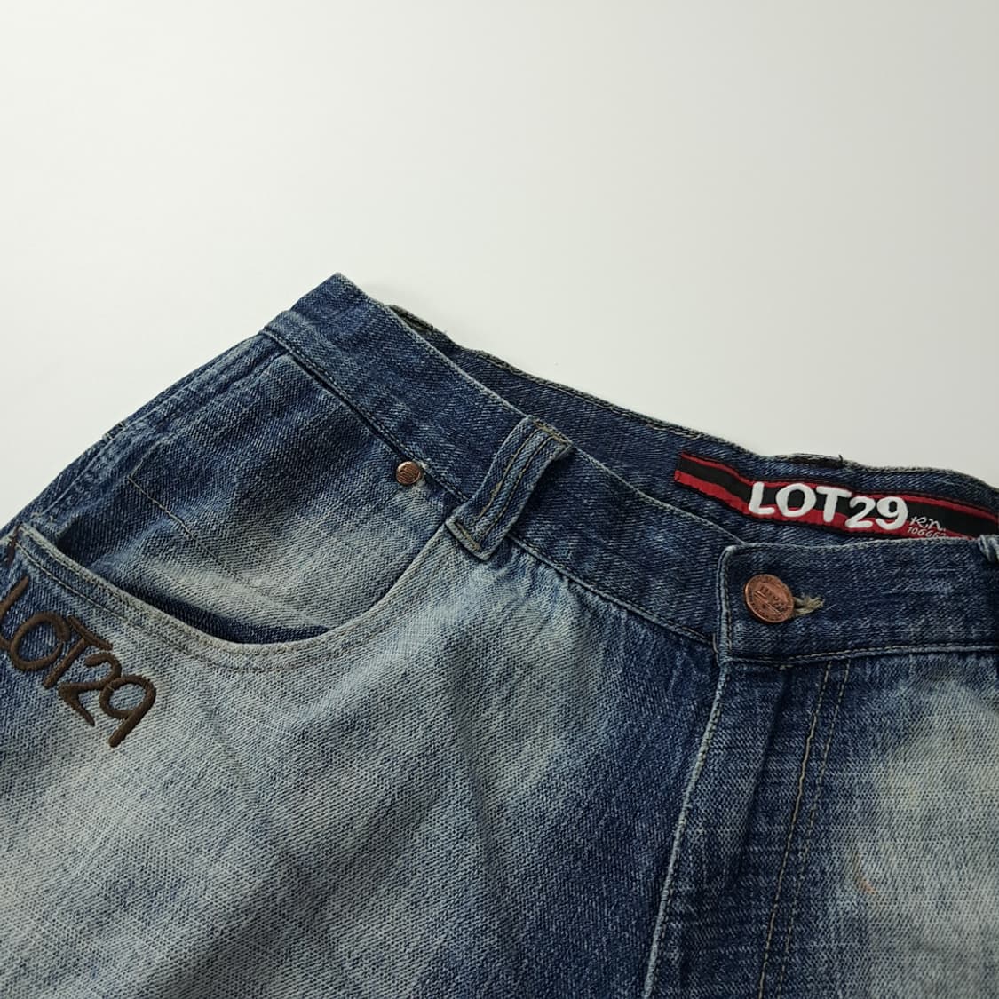 CJ016 32 LOT29 00s 대피덕 워싱 인디고 데님 팬츠 상품이미지6