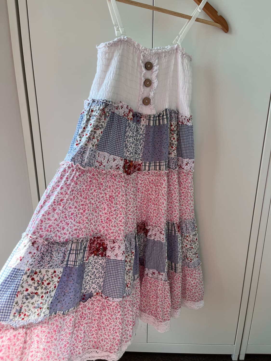 Rose fanfan 잔꽃 패치 단추 원피스 상품이미지9