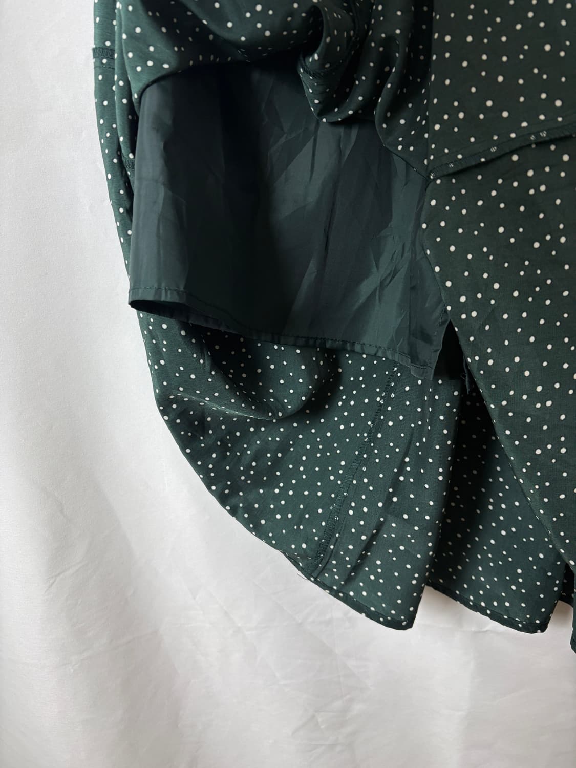 뮤트 그린 도트 플레어 스커트 상품이미지5