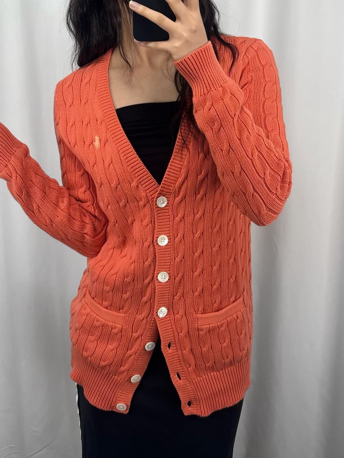 폴로 꽈배기 코튼 니트 가디건 상품이미지2