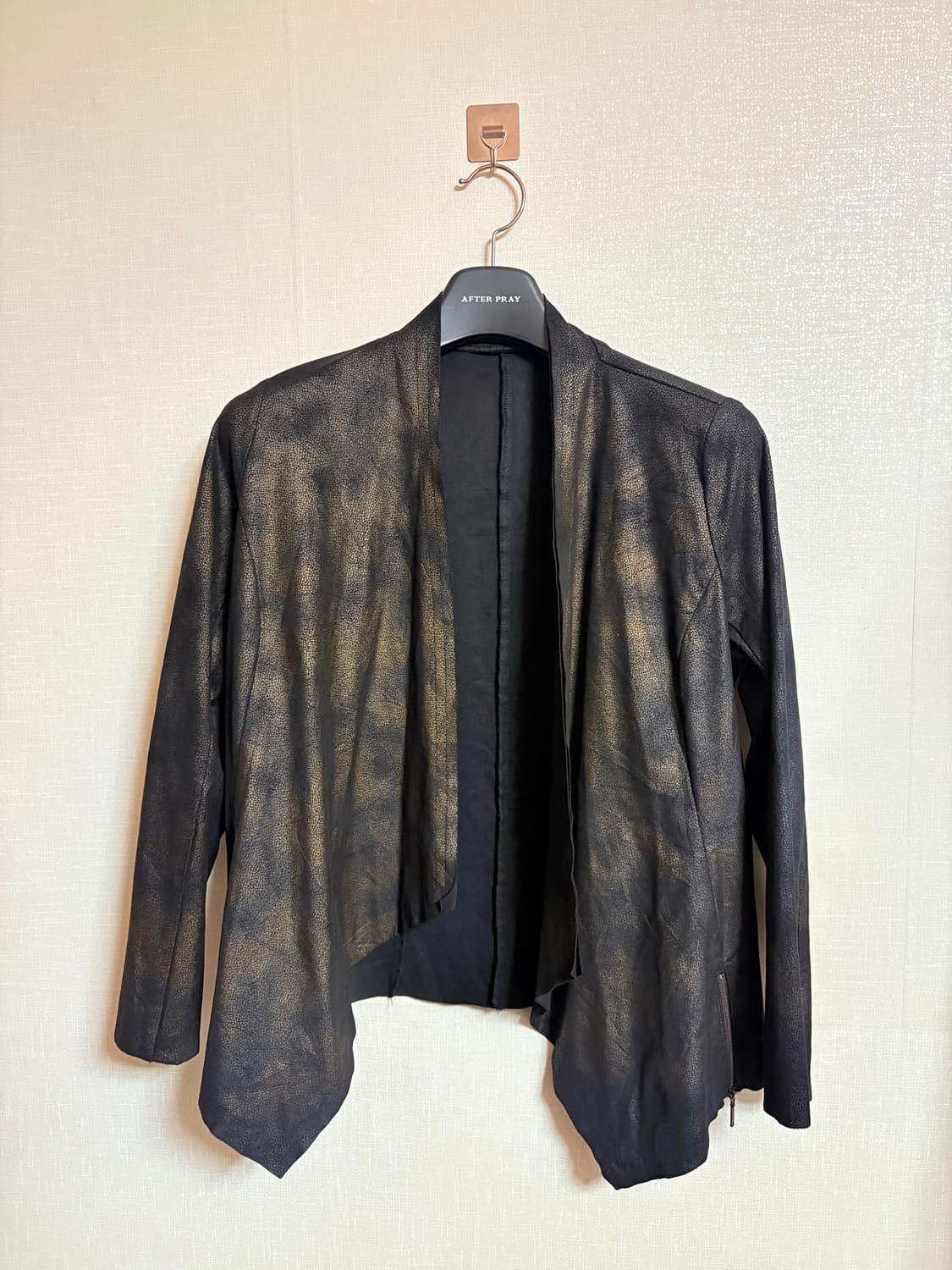 Nuage leather open cardigan   상품이미지2