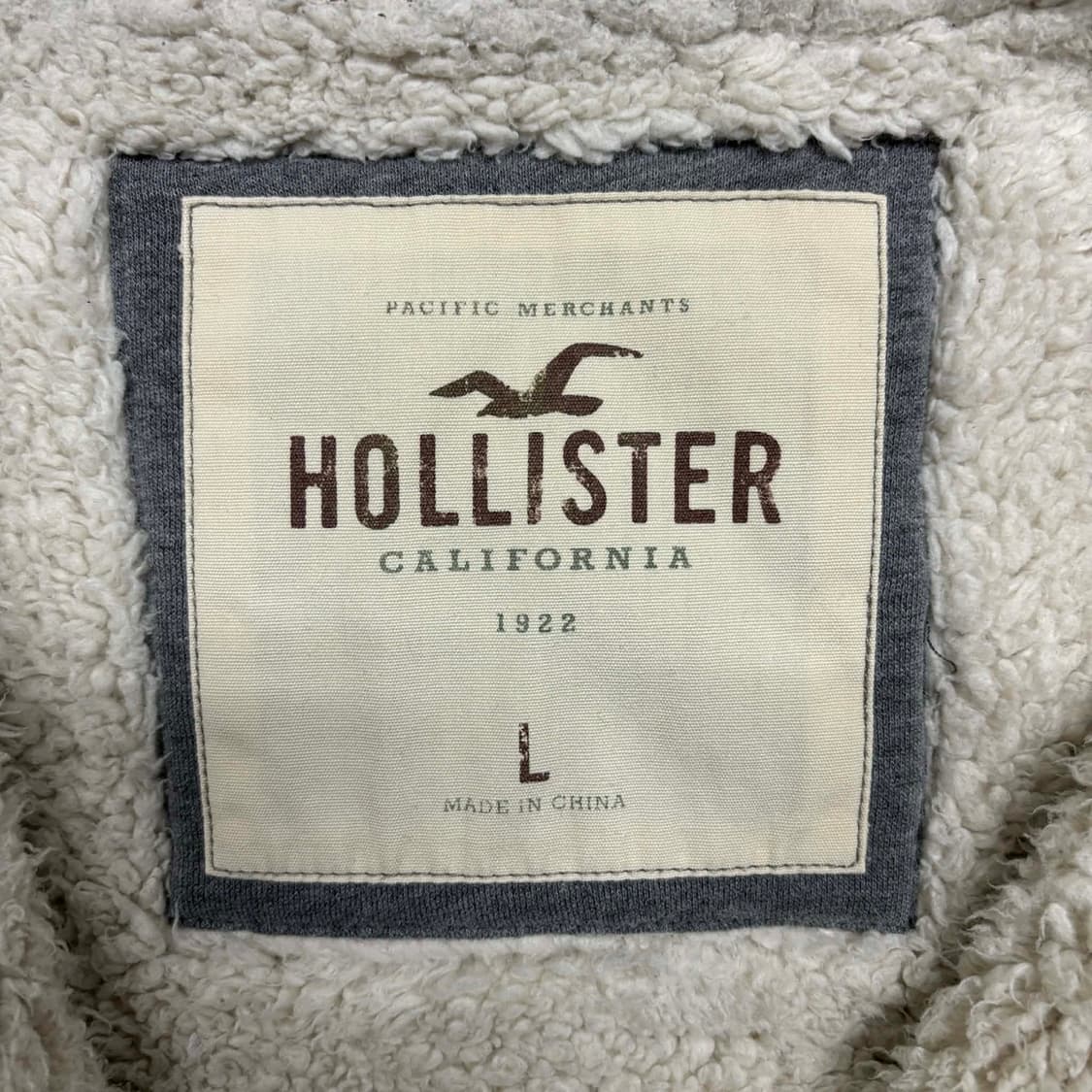 홀리스터 y2k 그레이 올드스쿨 양털 울프죠 후드집업 희귀져지(L) 상품이미지4