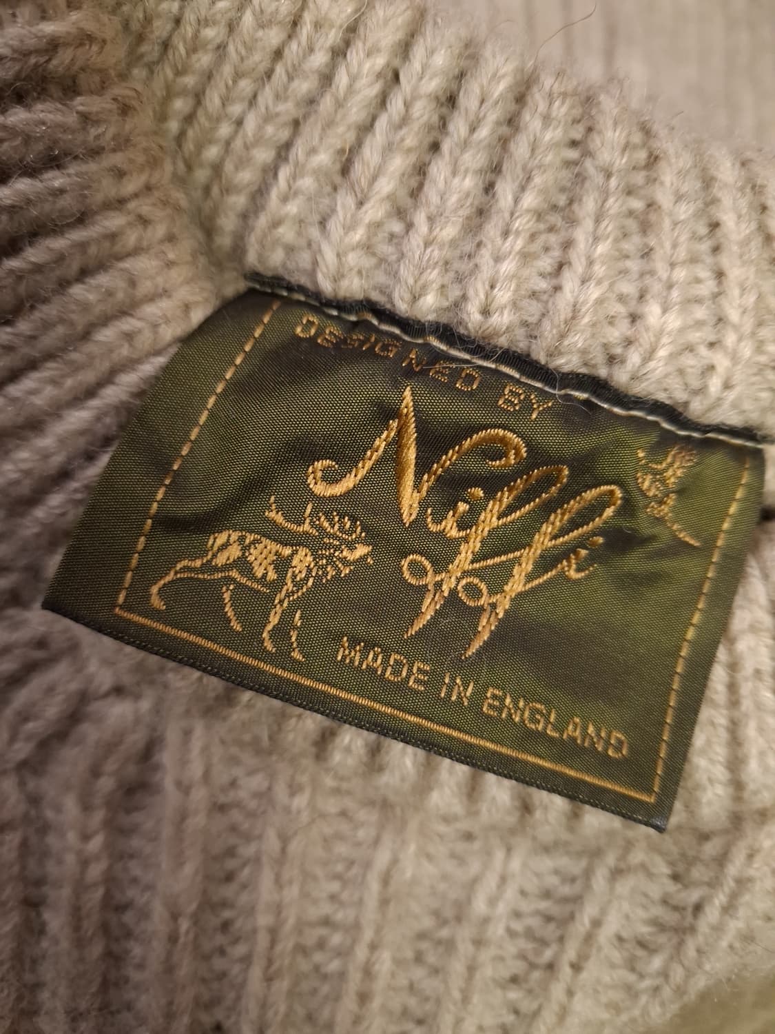 새제품급 90's 오리지날 영국제조 Niffi 울 피션맨 니트 상품이미지3