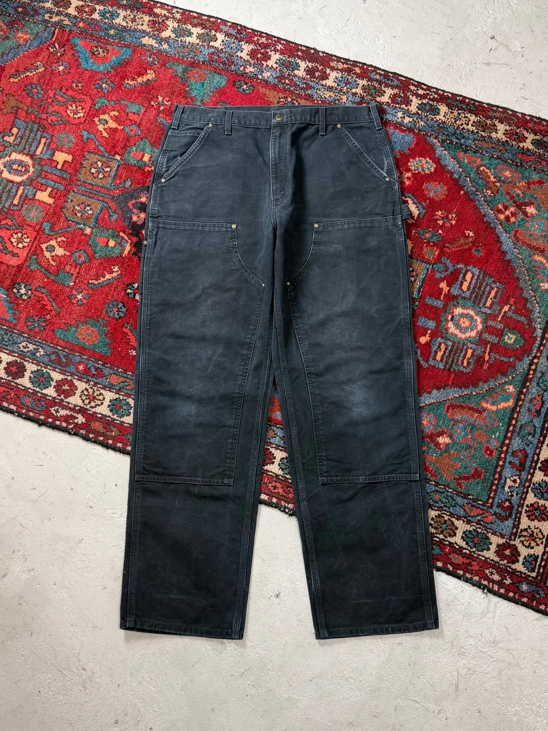 OG 칼하트 B136 더블니 블랙 칼하트 썩블니 카펜터 상품이미지1