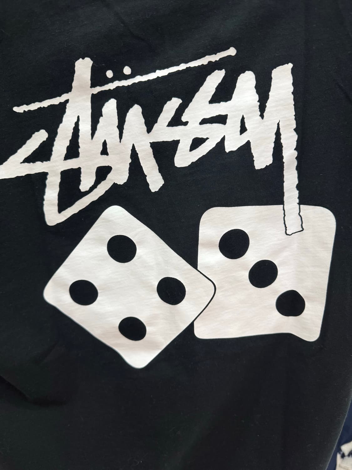 🧥  Stüssy 스투시 다이스 로고 반팔 티셔츠 (Black) 상품이미지7