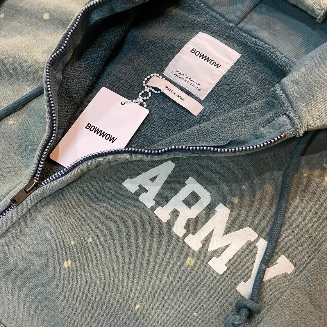 (S) bowwow 에이징 데미지 후드 집업 상품이미지4