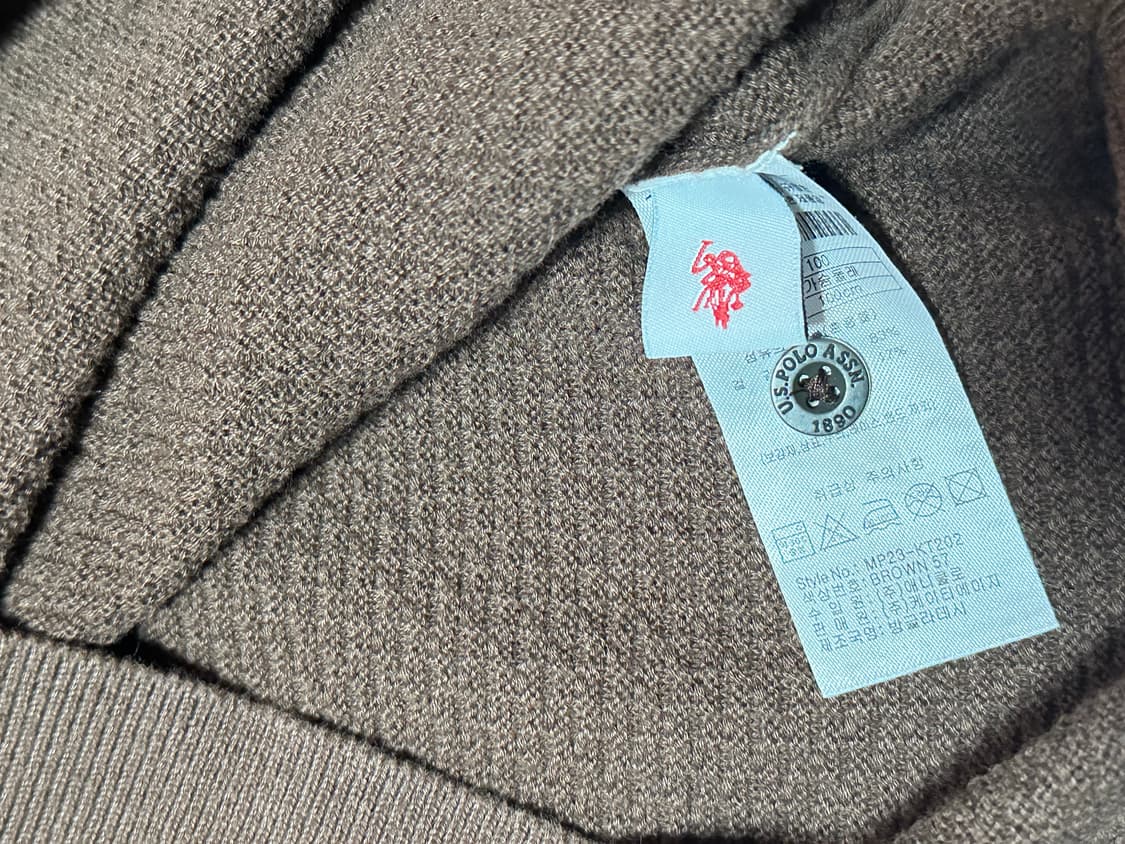 폴로 아쎈 니트 반팔 카라 티셔츠 L 상품이미지3