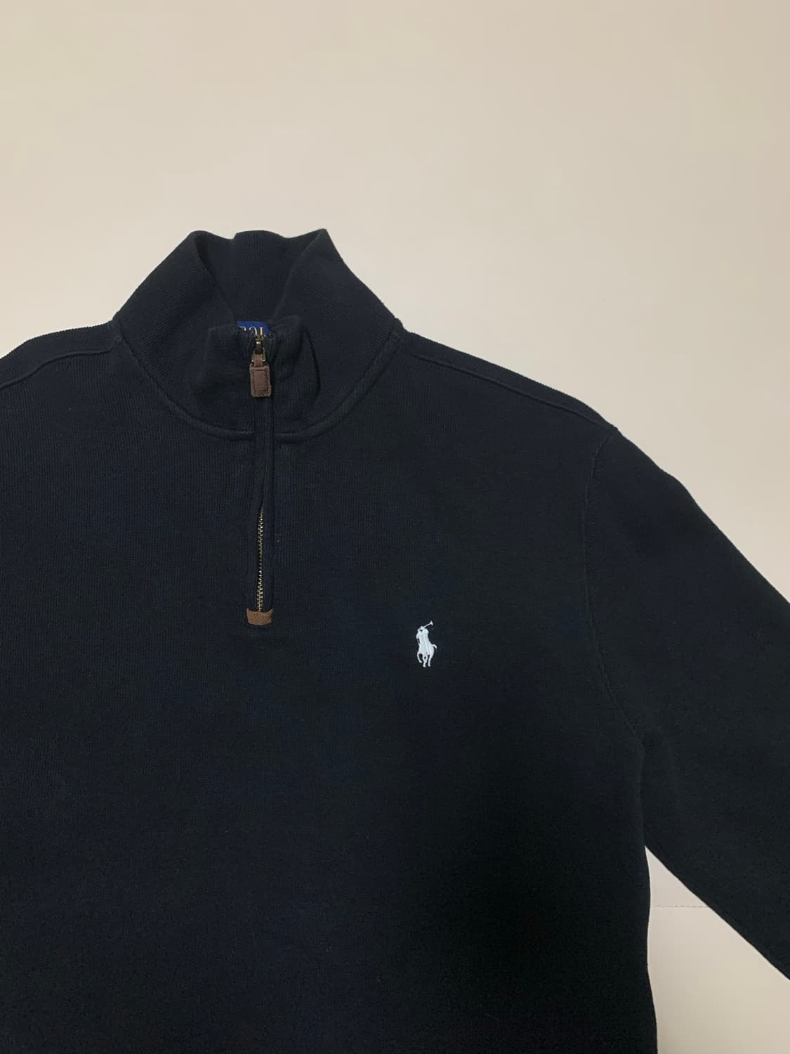 [L] POLO BY RALPH LAUREN 반집업 맨투맨 블랙 상품이미지2