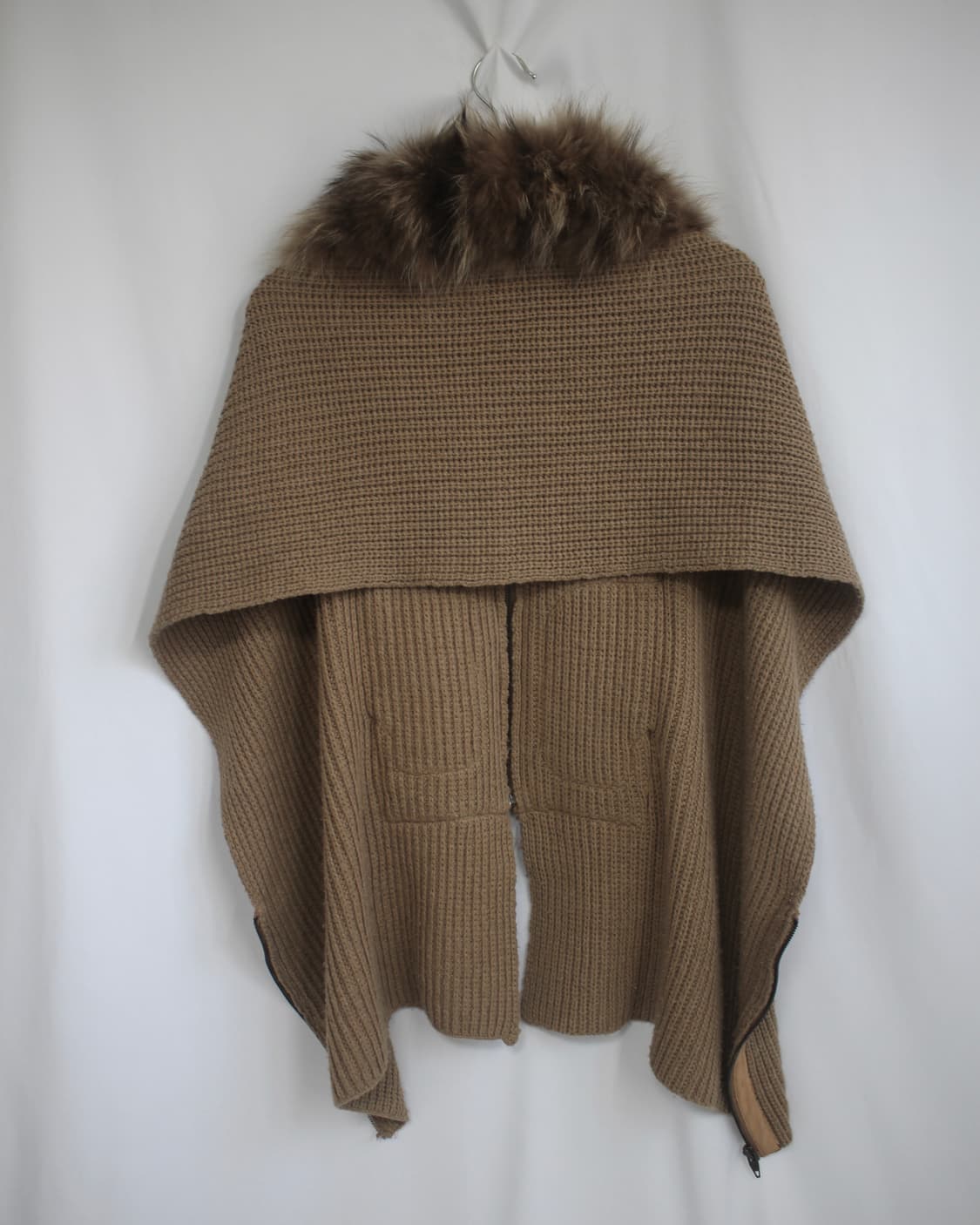 Yellow brown fur multi-way zip vest 상품이미지7
