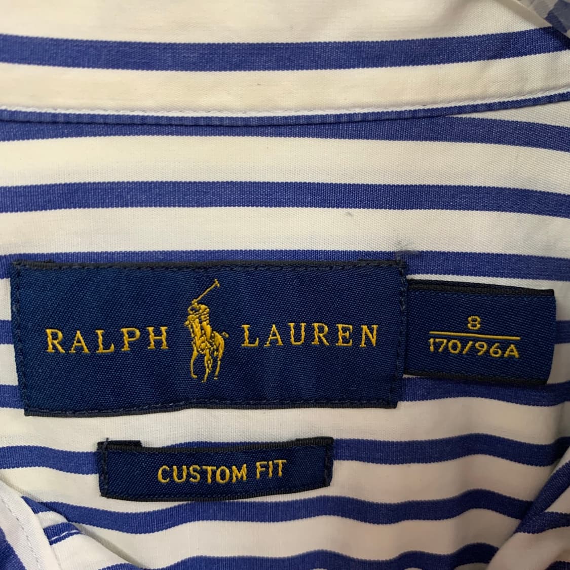 8 폴로랄프로렌 여성 커스텀핏 블루 핀스트라이프 블라우스 셔츠 상품이미지4
