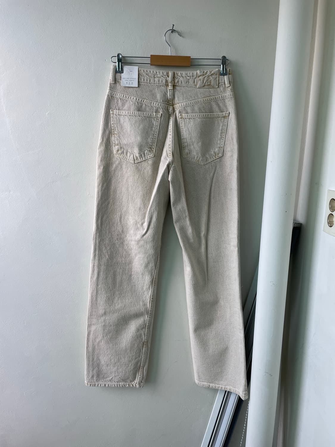 자라 우먼 베이지 워시드 데님 38 상품이미지4