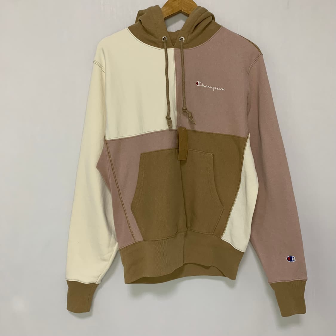 챔피온 후드티 여성 루즈핏 초코 핑크 유니크 컬러 상품이미지2