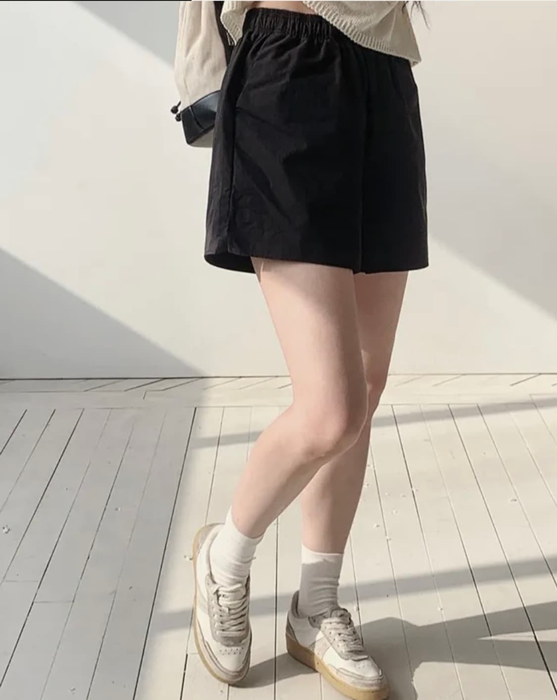 (미개봉, 새상품) 슬로우앤드 웨어러블 드라이빙 숏팬츠 핫팬츠 블랙 밴딩 상품이미지2