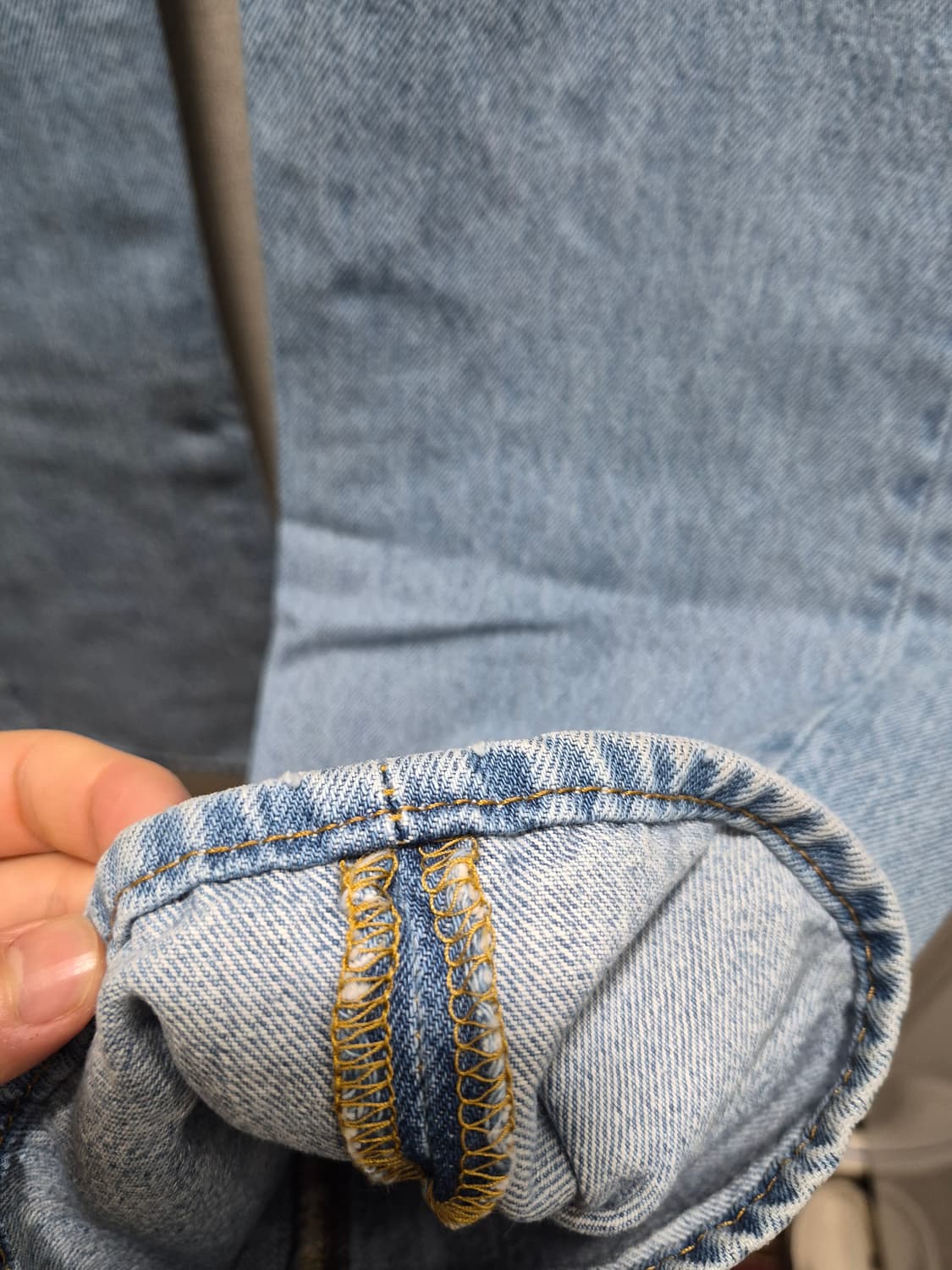 리바이스 501 W34 L32 연청 데님 상품이미지4