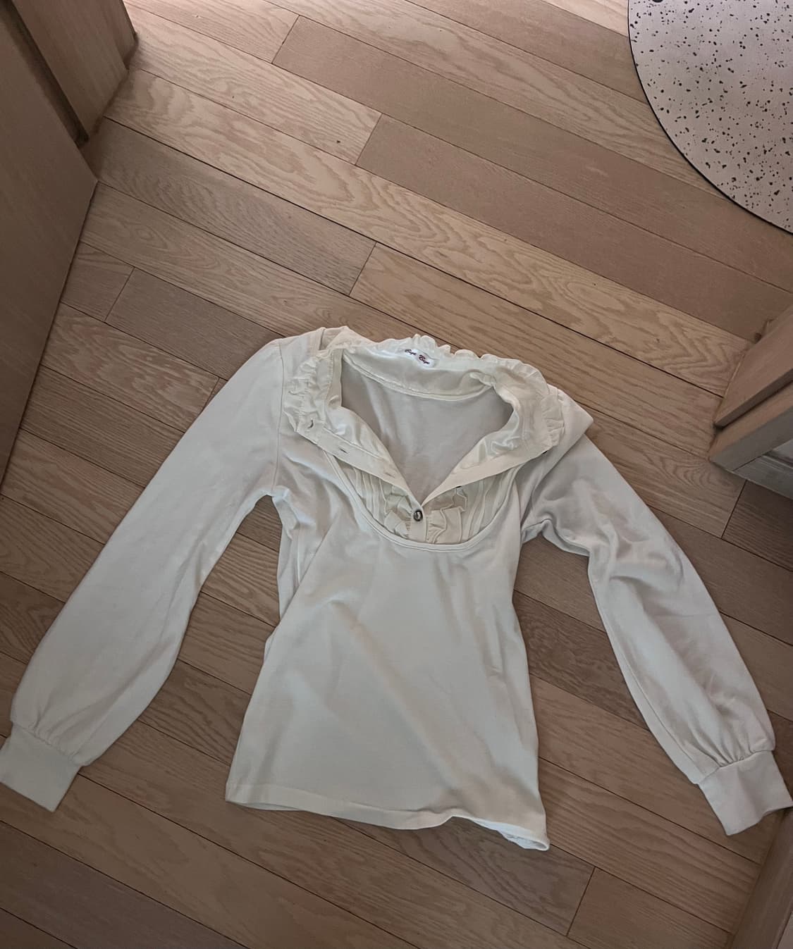 파우닝133 딱붙 허리라인 대장 블라우스 상품이미지2