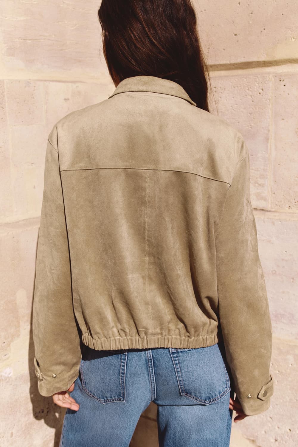 zara 자라 스웨이드 버튼업 금장버튼 자켓 M 상품이미지3