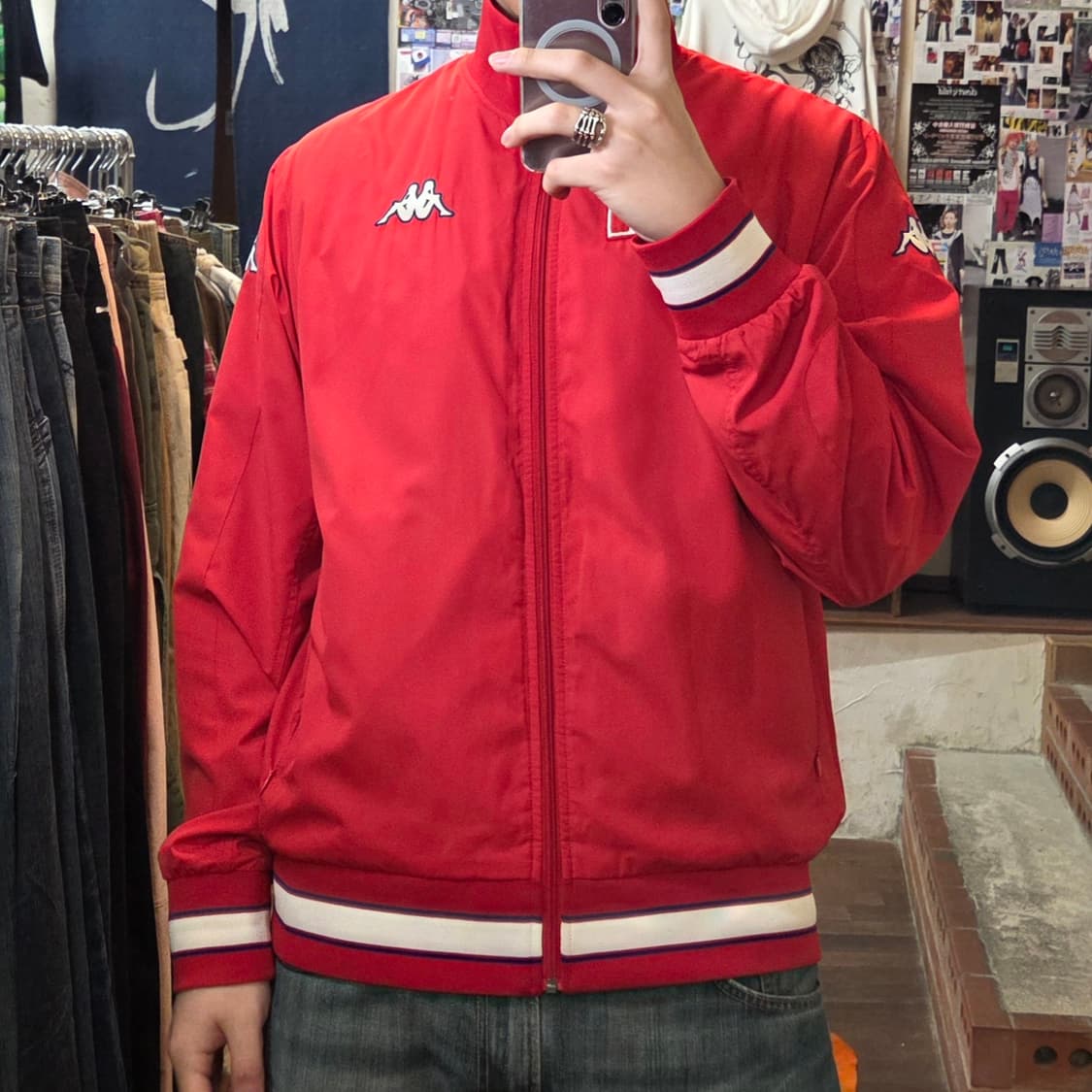 카파 올드스쿨 캐나다 자수 패치 바람막이 봄버 상품이미지2