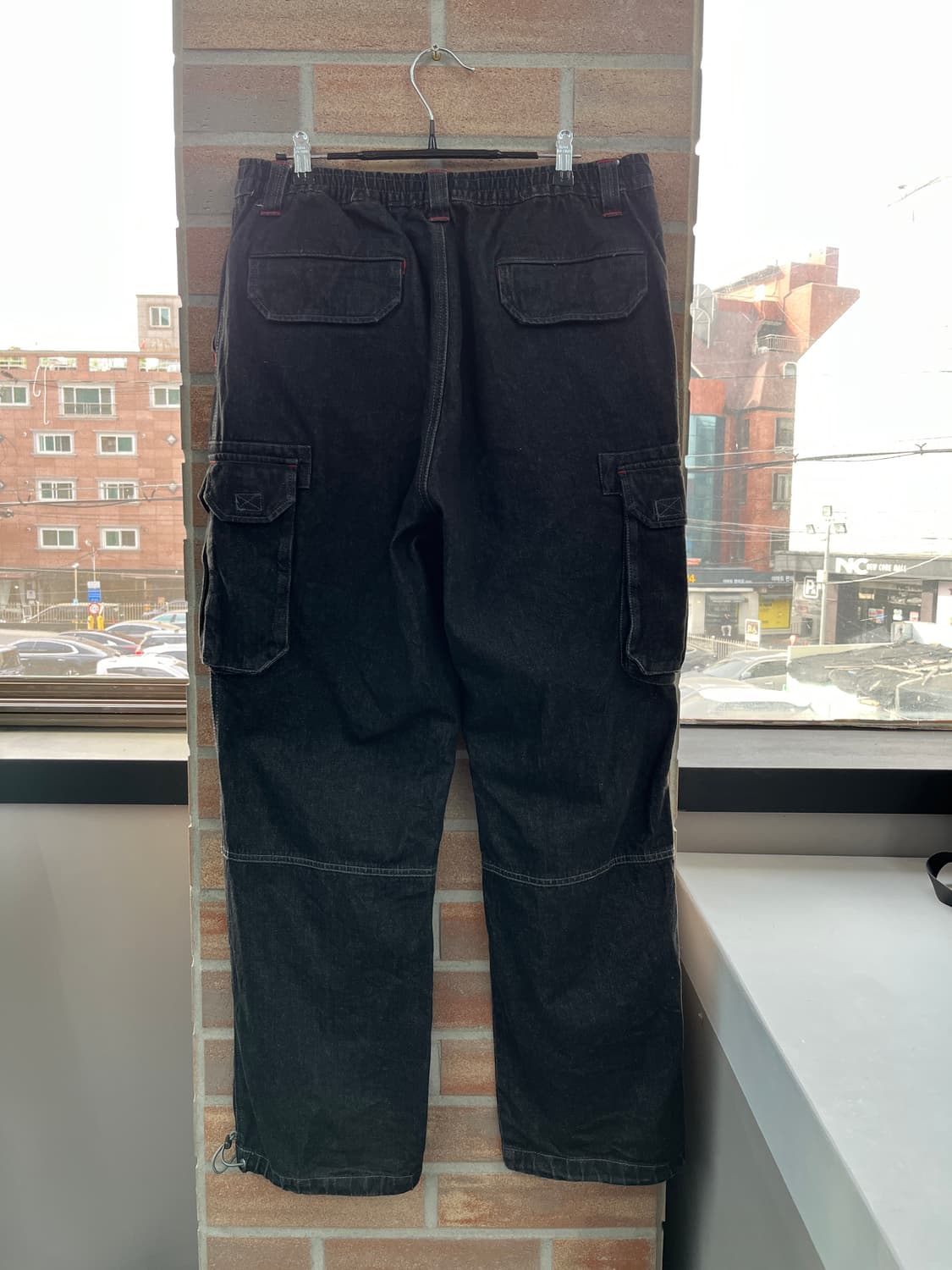 빈티지 카고 흑청 데님 팬츠 상품이미지8
