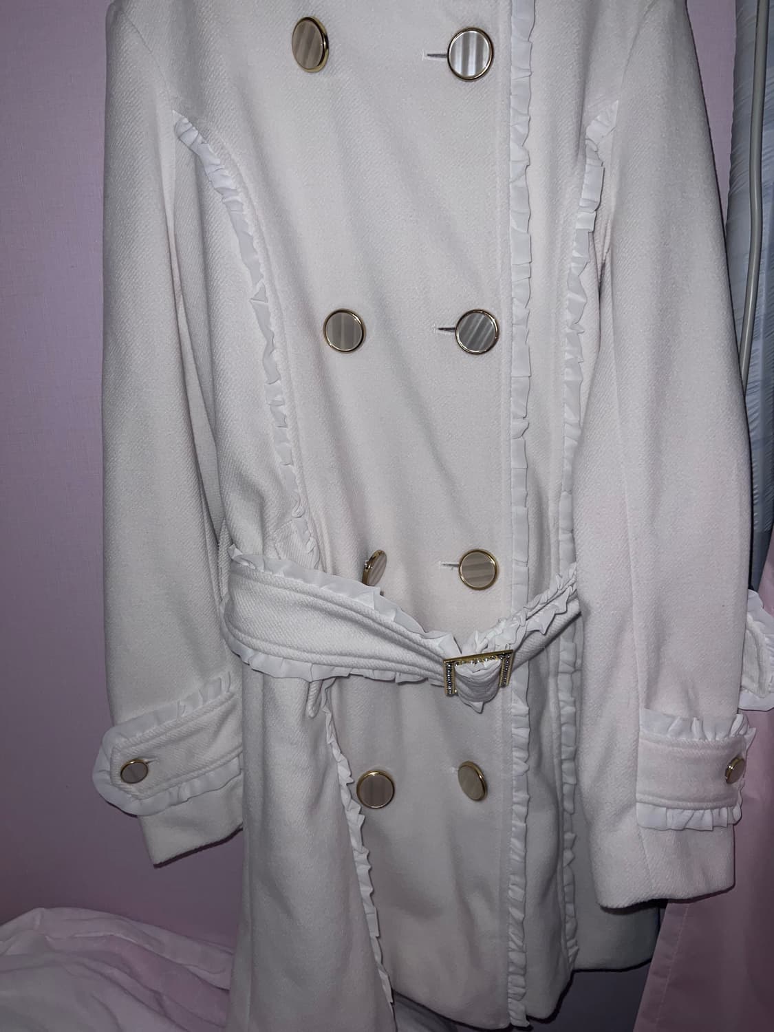 트랄라라 tralala 아이보리 프릴 레이스코트 히메갸루 상품이미지4