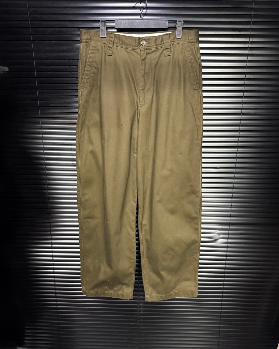 유니클로U 르메르 카키 저지 배럴 치노 와이드 팬츠 바지 32 82 카키 상품이미지2