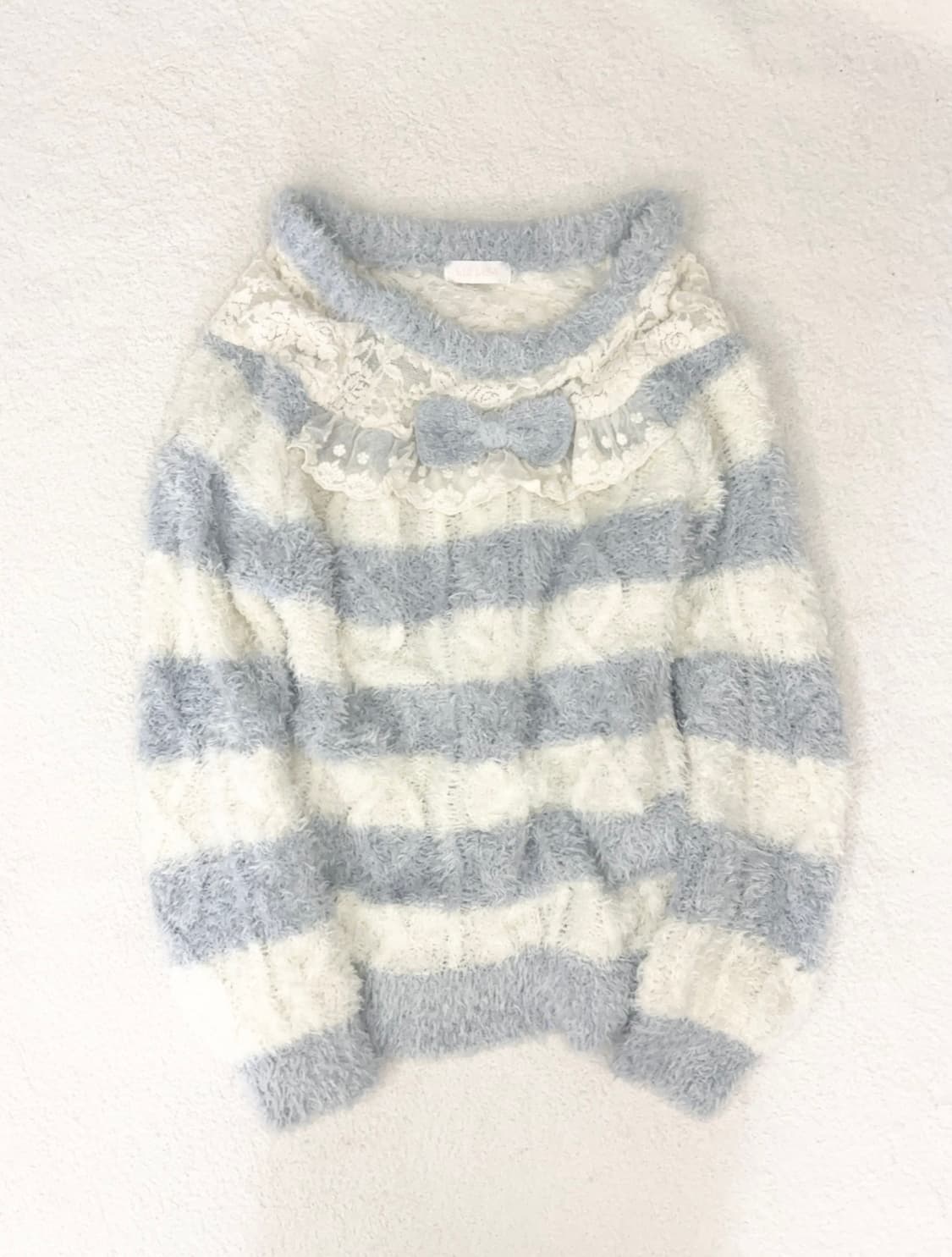 리즈리사 lizlisa 파스텔 크림 리본 니트 라떼갸루히메갸루갸루니트 상품이미지1