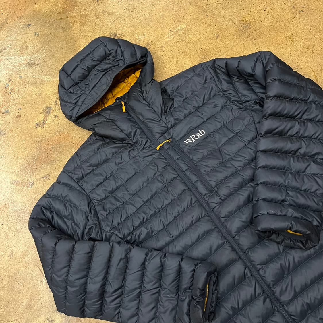 [정품/XL] Rab 랩 블랙 패딩 자켓 후드 b18 상품이미지1