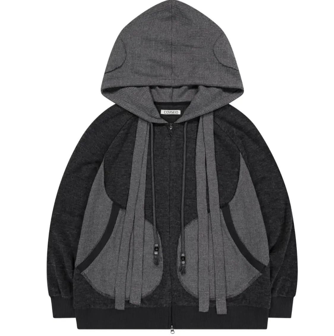 코이세이오 이어머프 후드집업 차콜 상품이미지1