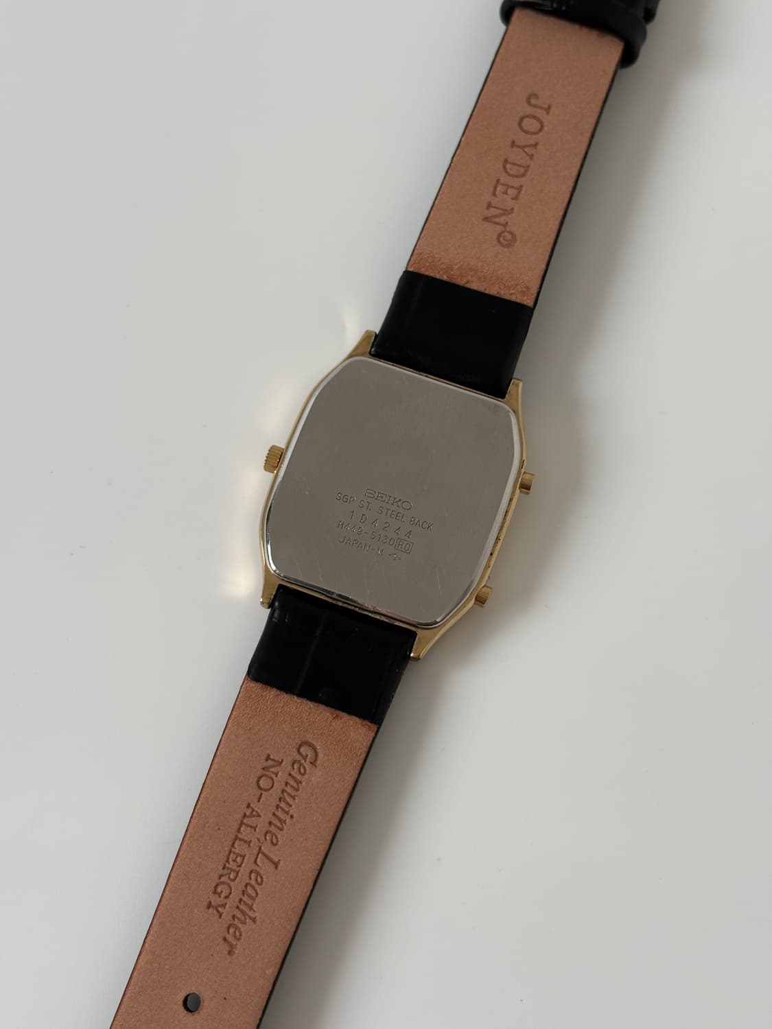 1980s Texture Dial Gold Tank Ana-Digi 상품이미지6