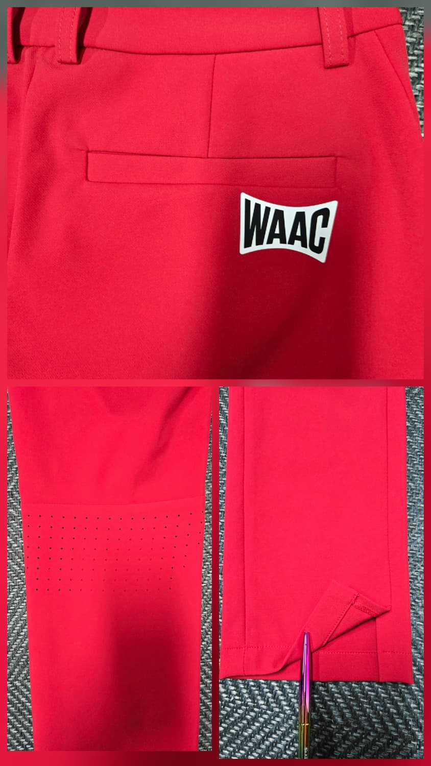 왁골프 WAAC 여성 레드 팬츠 KOREA 로고 상품이미지4