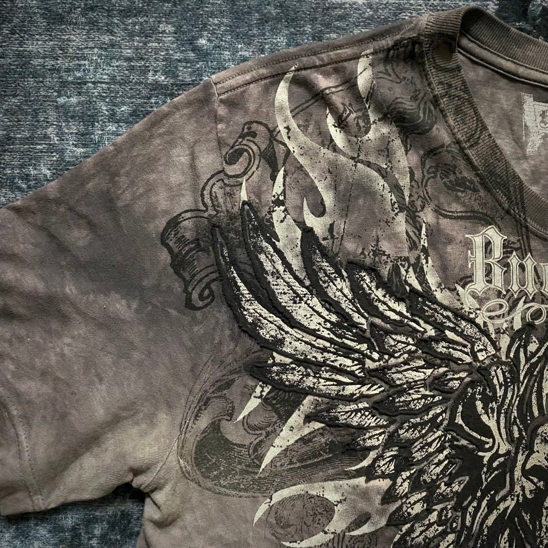 -Buckaroo- Lion Print Y2K T-Shirt 상품이미지4