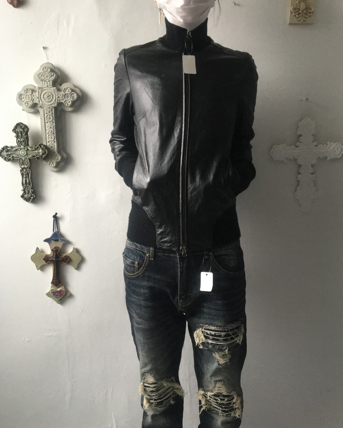 Lamb leather bomber jacket 상품이미지1