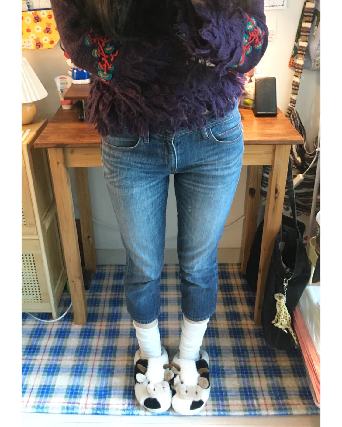 vintage cropped denim pants medium blue 상품이미지3