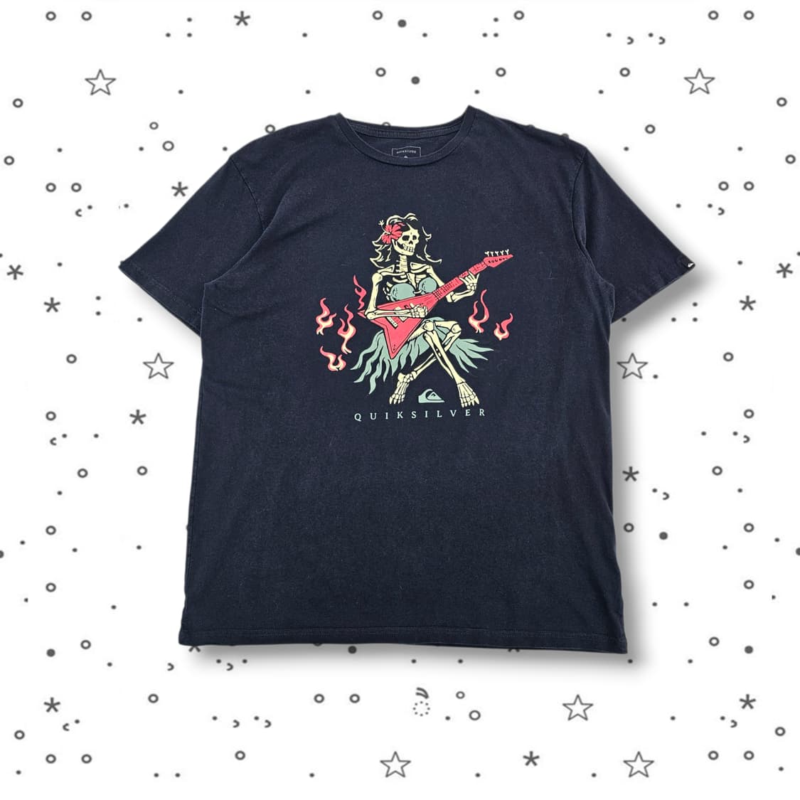 L Quiksilver 퀵실버 스컬 반팔 티셔츠 상품이미지1